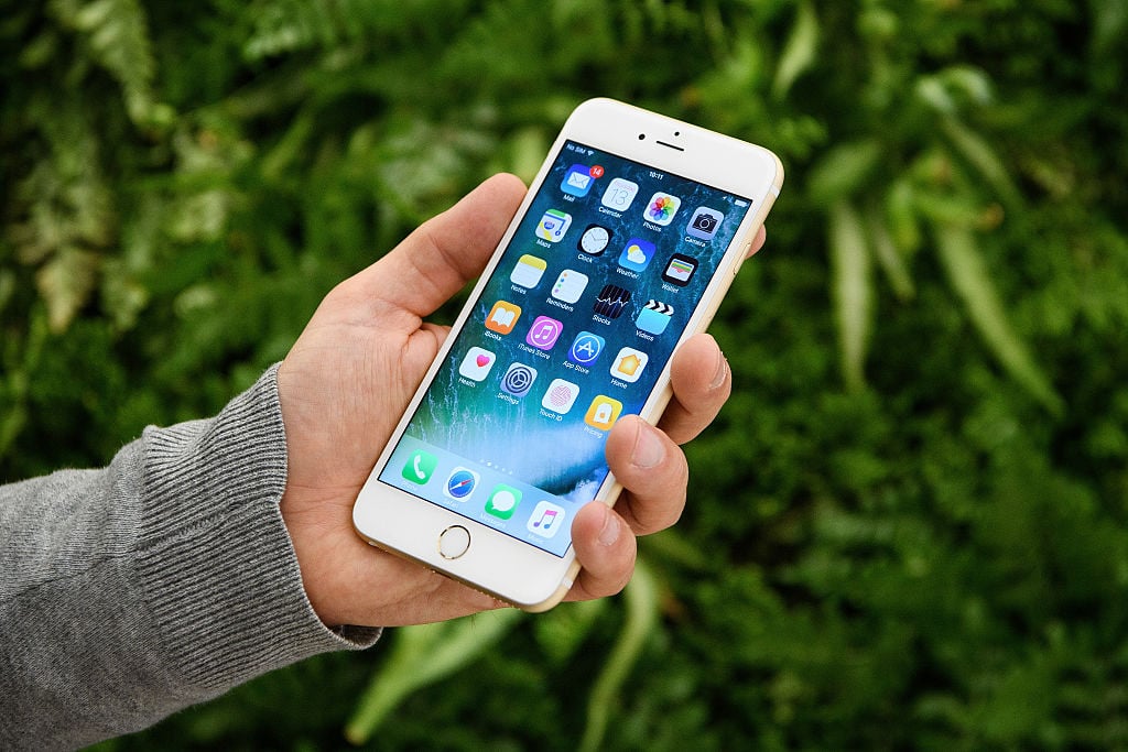 An Apple iPhone 7s is seen in the upgraded Apple store An Apple iPhone 7s is seen in the upgraded Apple store