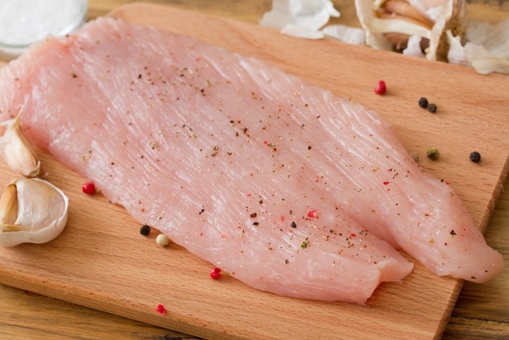 turkey with salt and peppe