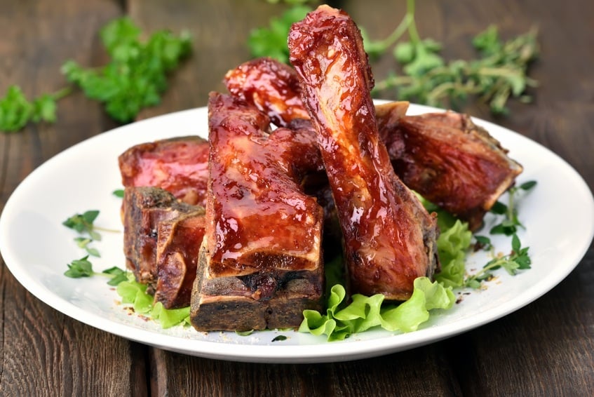 glazed pork ribs