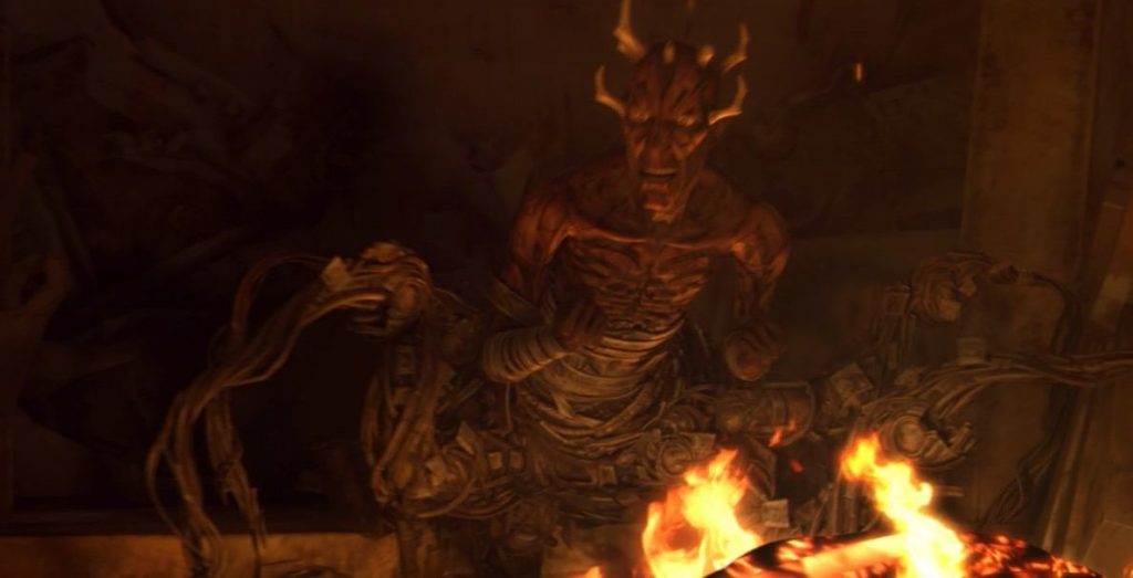Maul and his mechanical spider-legs in The Clone Wars