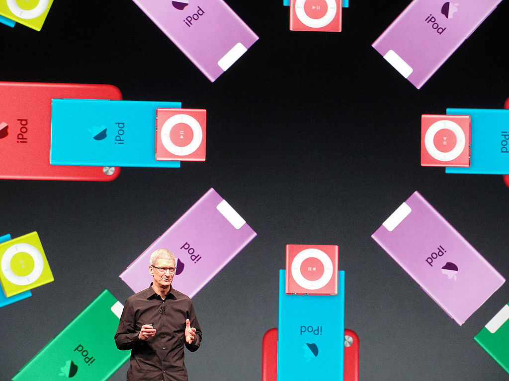 Apple's CEO Tim Cook presents the new iPod Nano