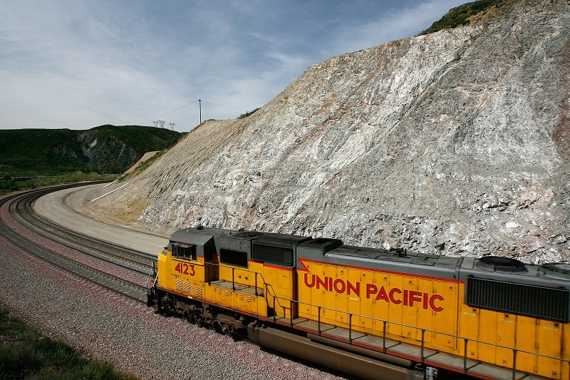 A Union Pacific freight train