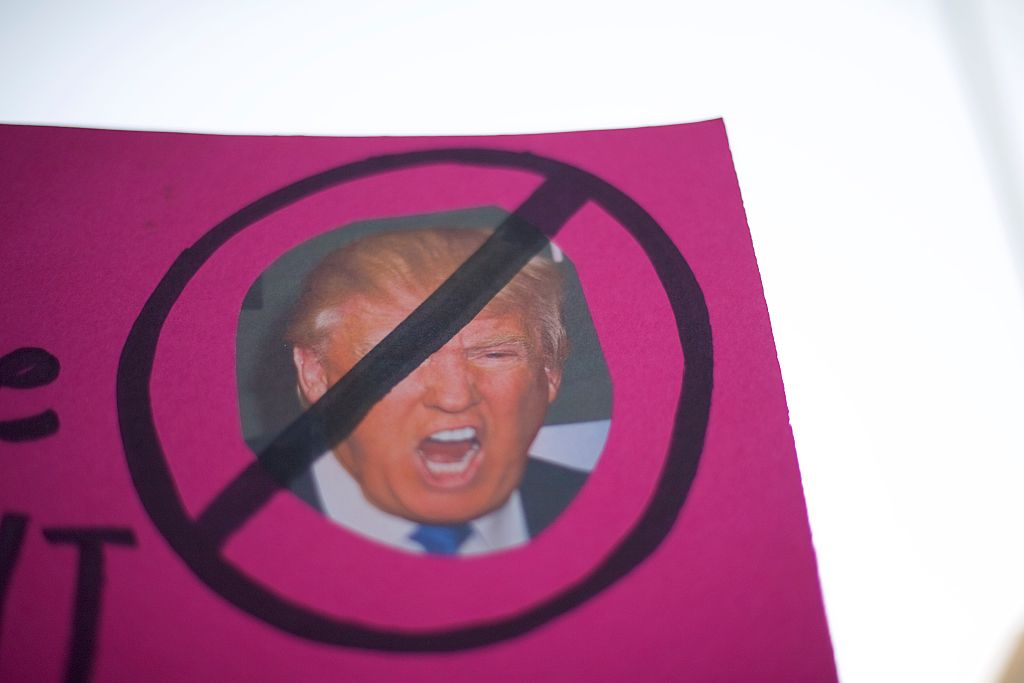 anti-trump sign