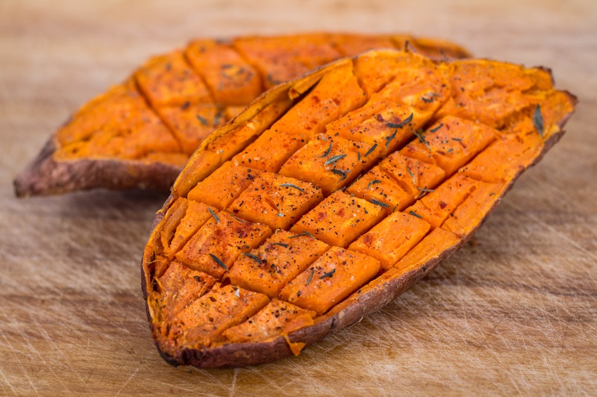 baked sweet potato with spices