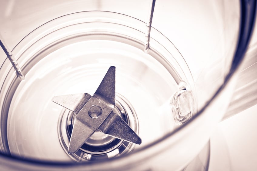 blade of blender closeup