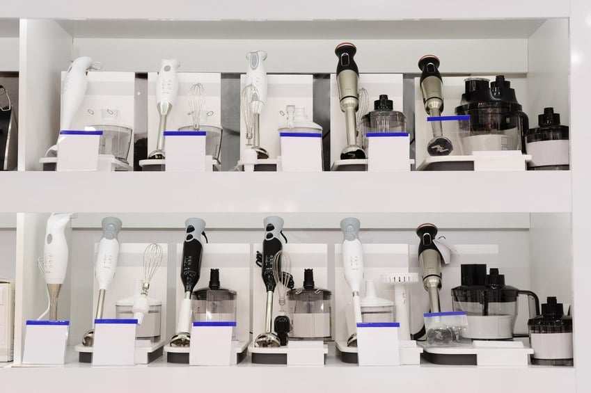 row of cooking immersion blenders