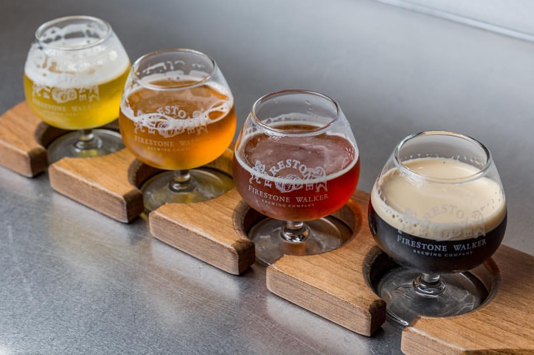 sampling of beer from Firestone Walker Brewing Co.