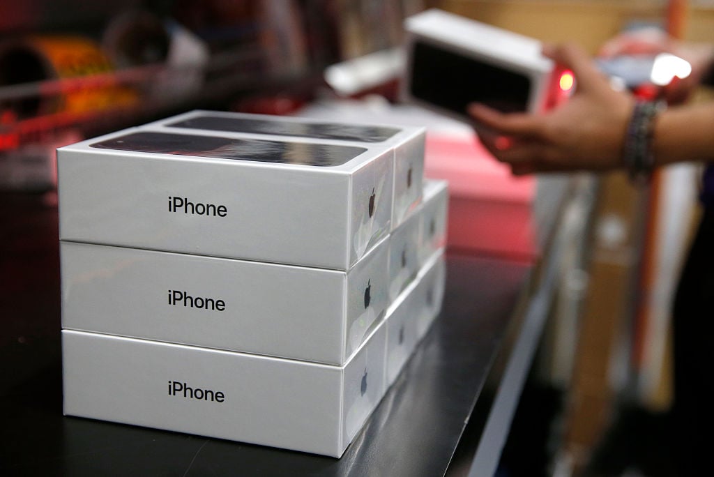 iPhones in boxes