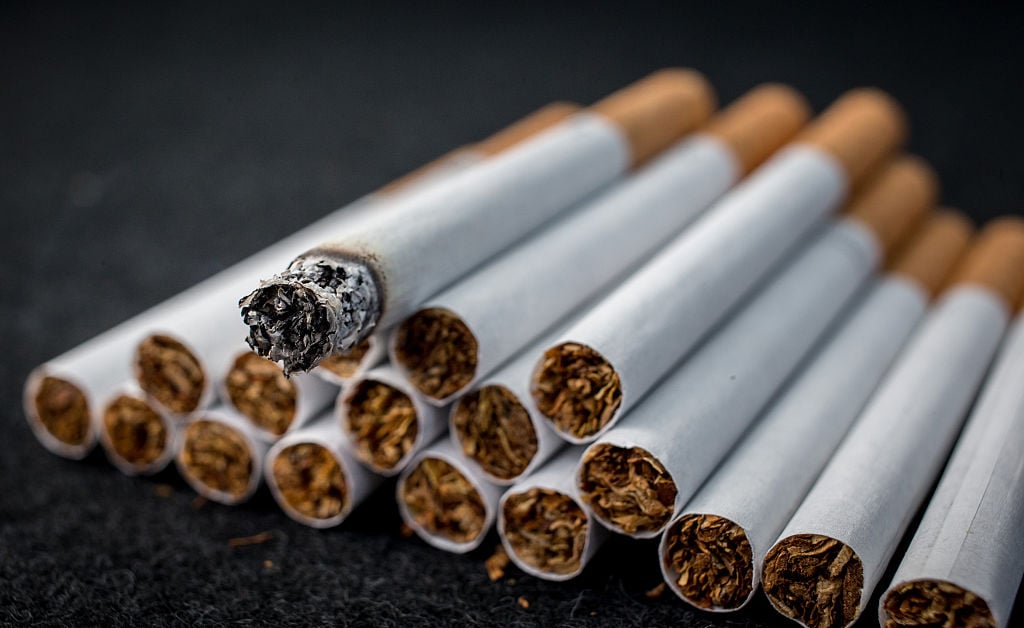 A close-up view of cigarettes