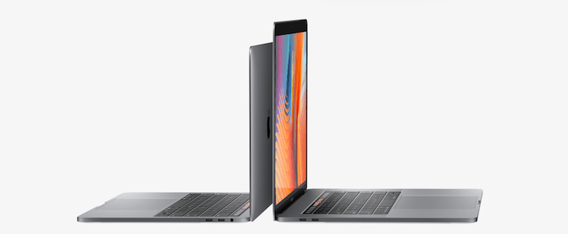 MacBook Pro with Touch Bar from the side