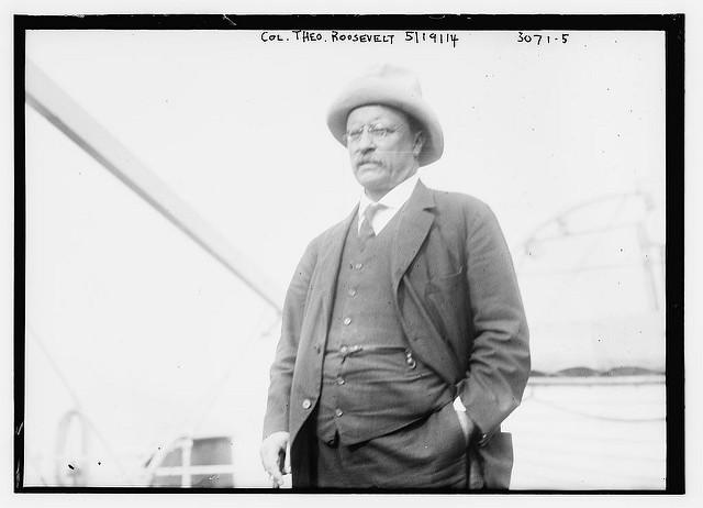 Black and white picture of Theodore Roosevelt