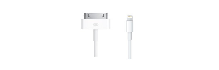 30-pin connector and Lightning connector