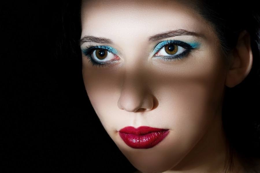 beautiful model with a professional make-up