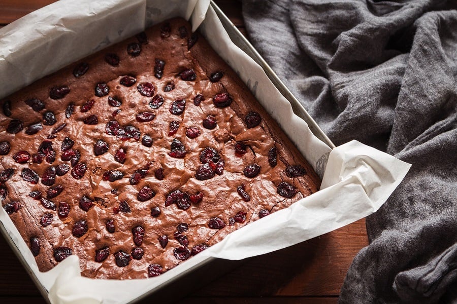 Bacon brownies in pan