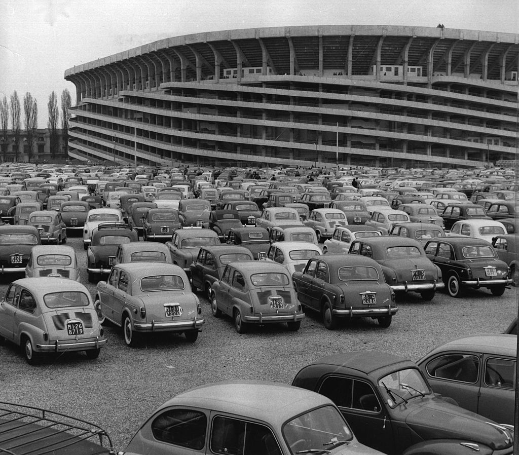 A collection of cars parked in a car park