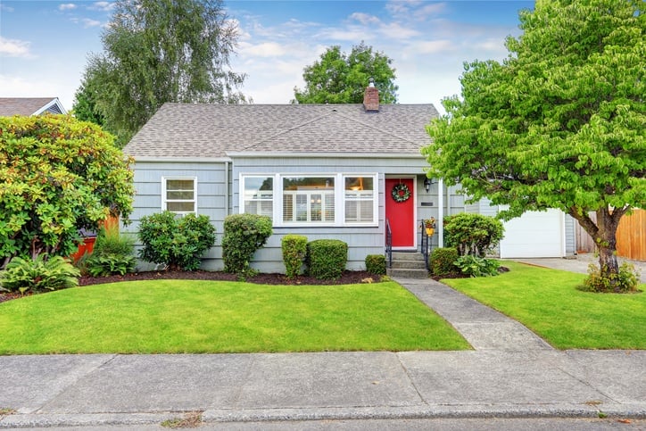 Exterior of small American house
