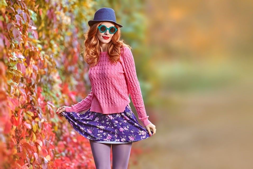 Fashion Model woman Stylish Autumn Outfit