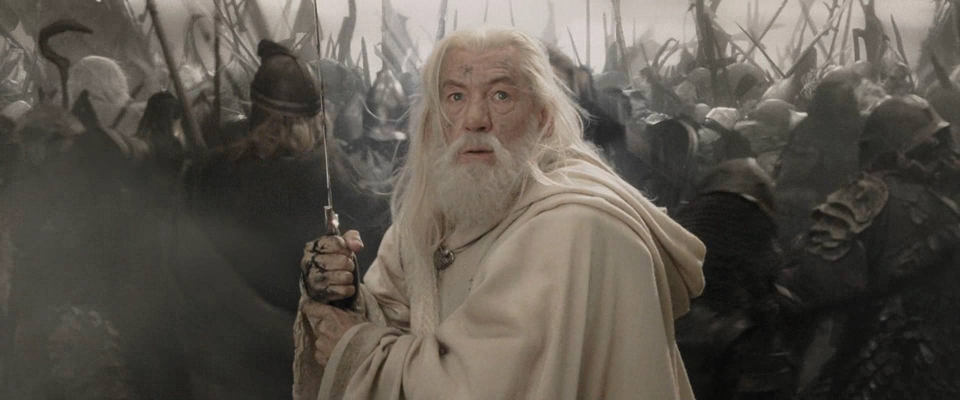 Sir Ian McKellen as Gandalf in The Lord of the Rings: The Return of the King Sir Ian McKellen as Gandalf in The Lord of the Rings: The Return of the King