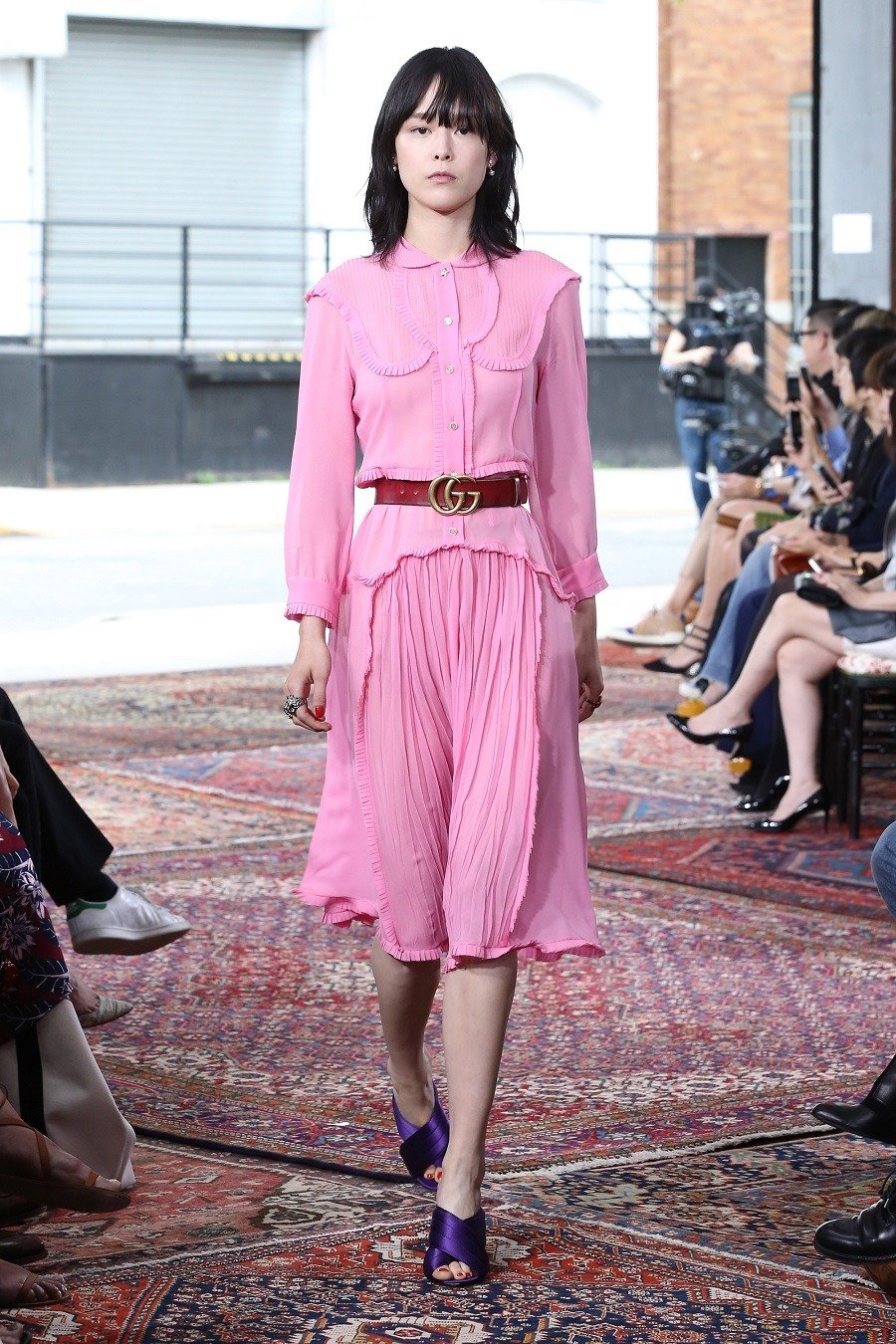 A model walks the runway at Gucci Cruise 2016