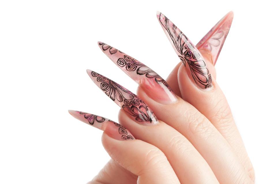 long fingernail and beautiful manicure