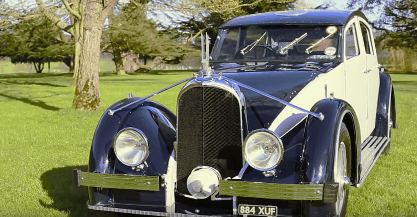 1935 Voisin Aerodyne parked on grass