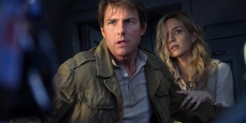 Two characters appear startled at something in front of them. Two characters appear startled at something in front of them.