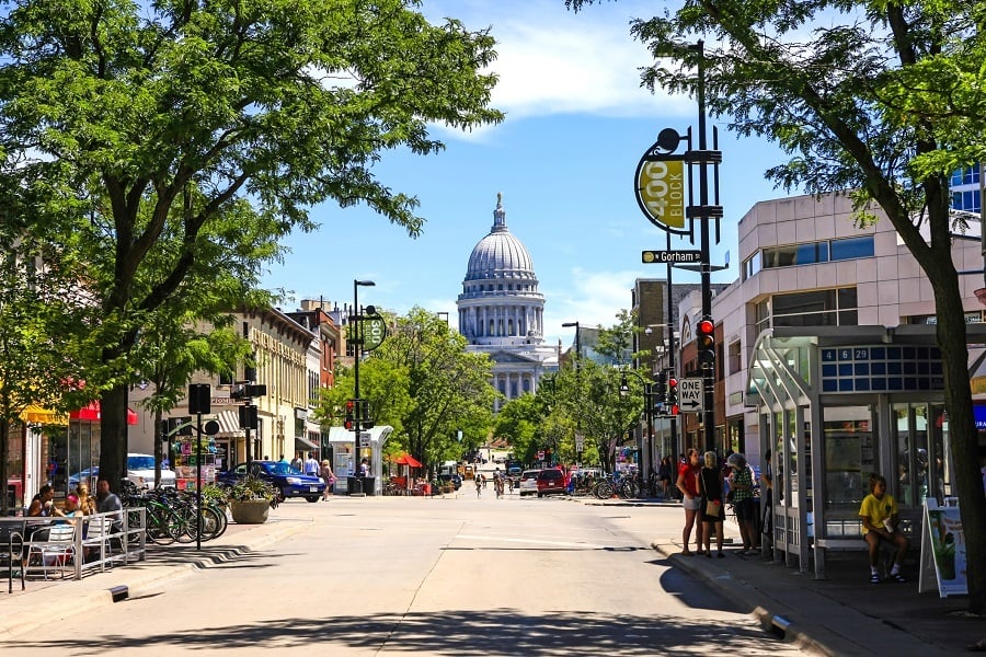 State Capitol building in Madison, Wisconsin