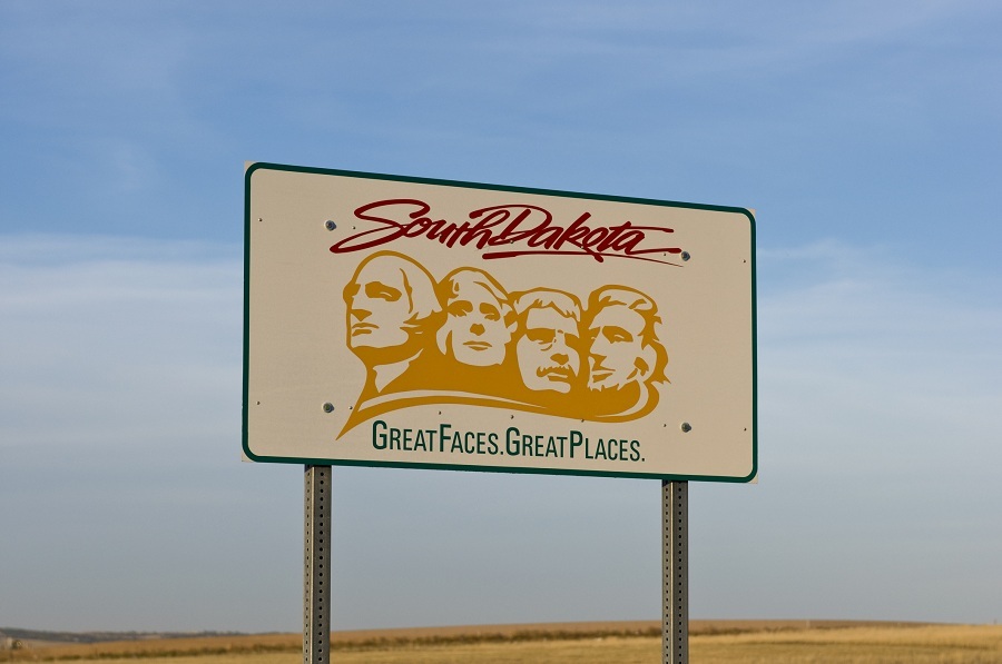 sign board saying ' South Dakota'