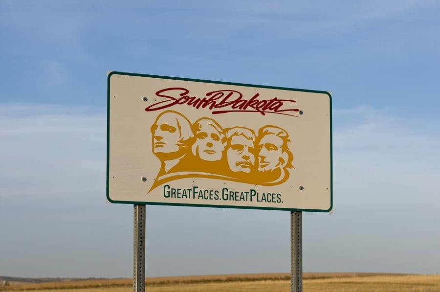 sign board saying ' South Dakota'