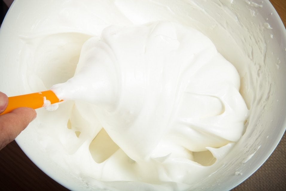 Whipped egg whites for pastry