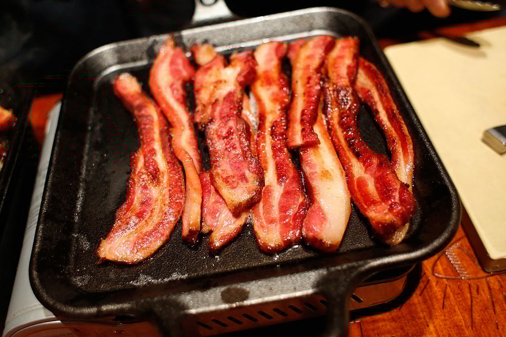 cooking bacon