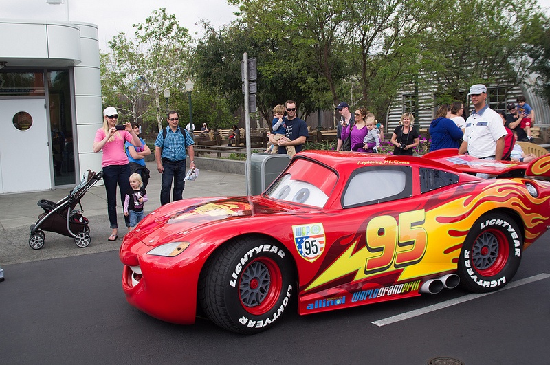 A replica of Lightning McQueen