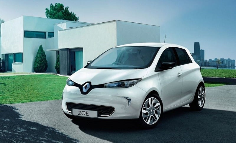 White Renault Zoe