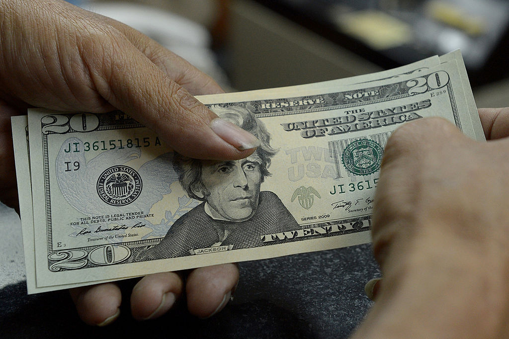 counting $20 bills
