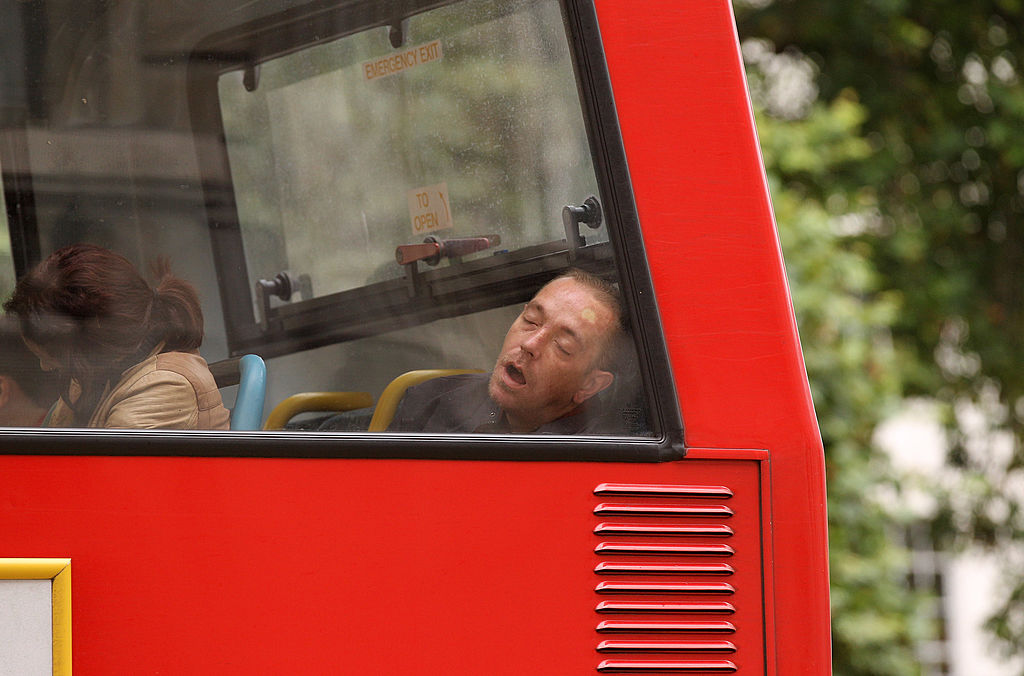 tired commuter