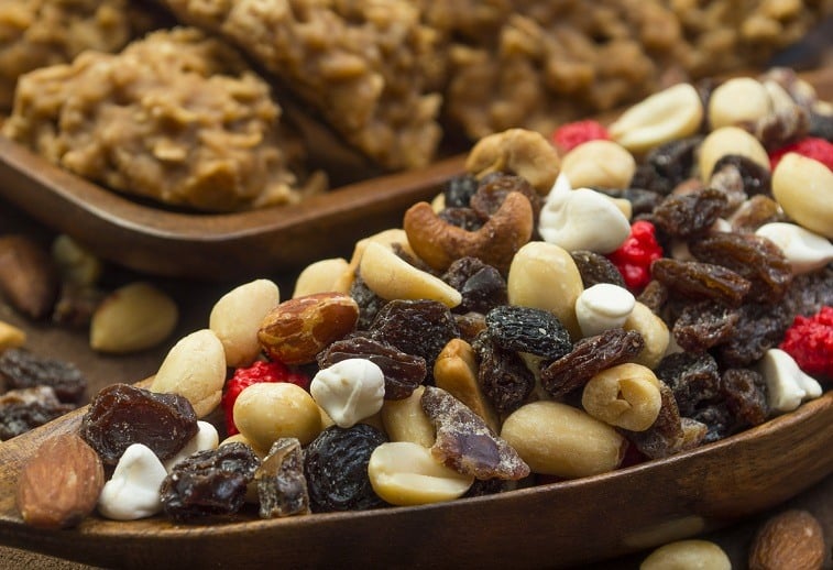 dish of trail mix