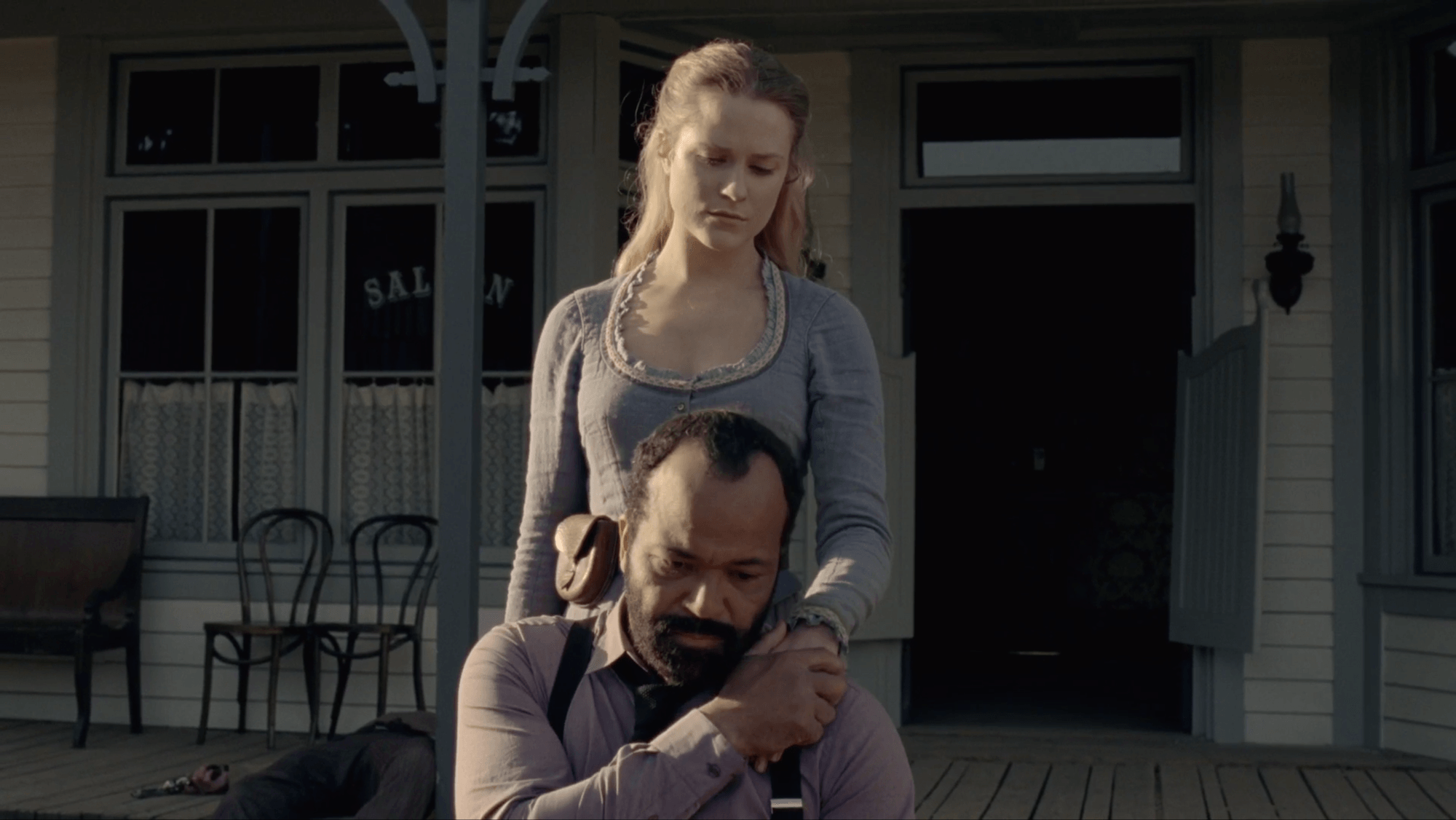 Dolores and Bernard on 'Westworld'.