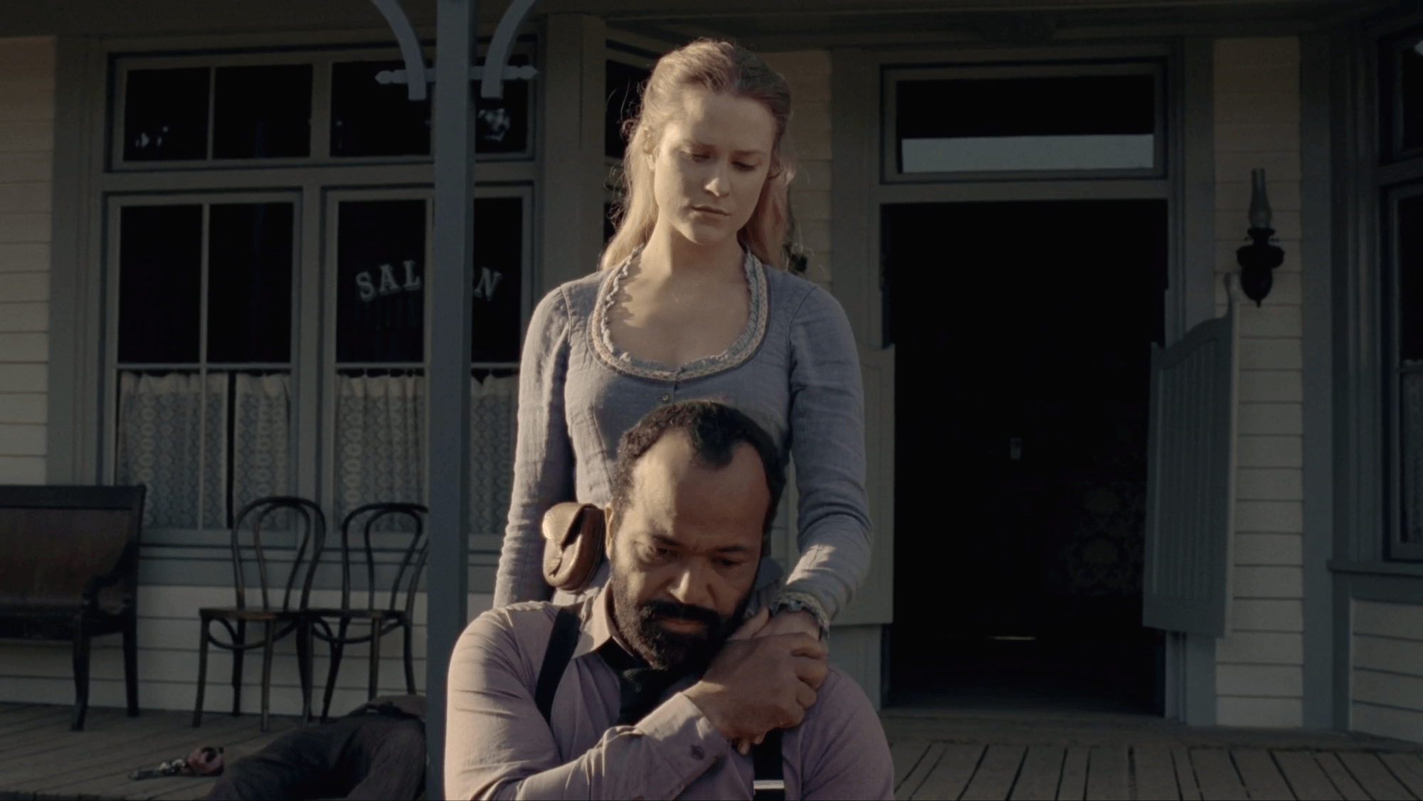 Dolores and Bernard on Westworld Dolores and Bernard on Westworld