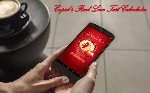 The Real Love Test Calculator app opened on a smartphone.