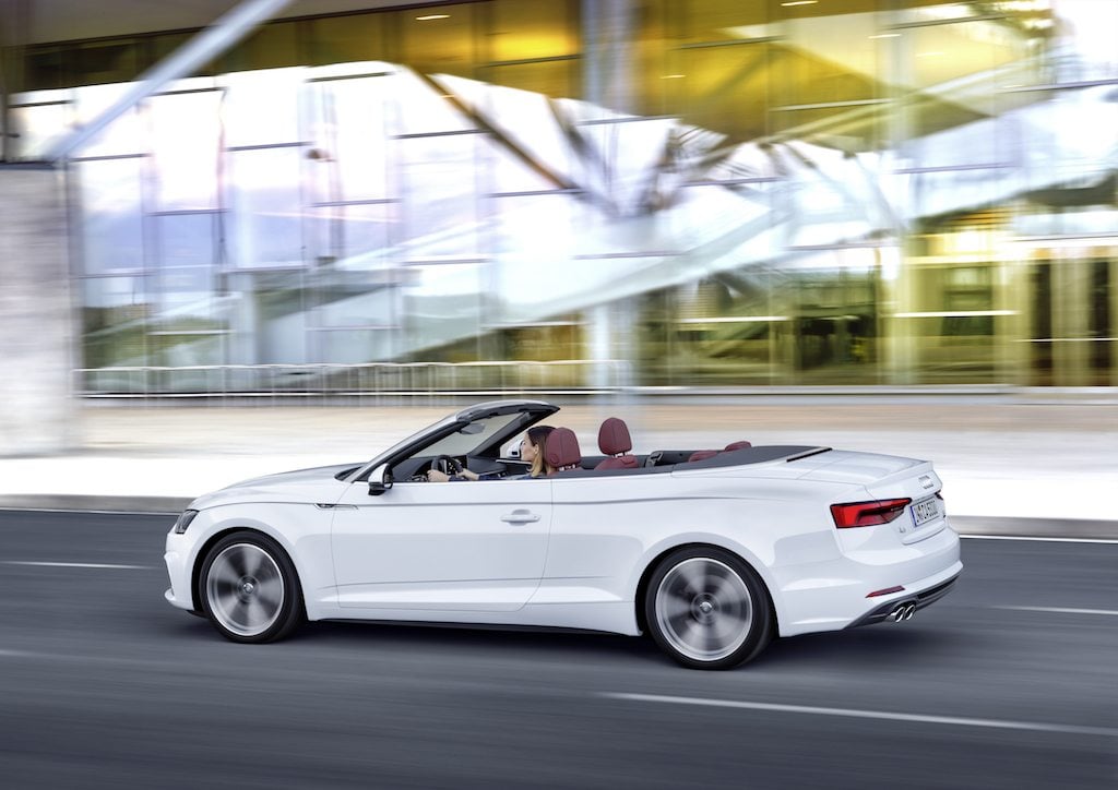 White Audi A5 Cabriolet convertible