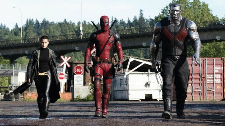 Brianna Hildebrand, Ryan Reynolds and Colossus in 'Deadpool'. Brianna Hildebrand, Ryan Reynolds and Colossus in 'Deadpool'.