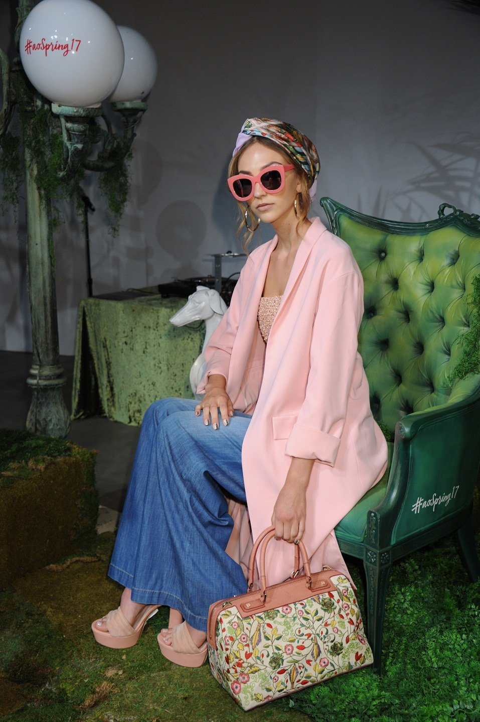 Models pose at the Alice + Olivia Spring/Summer 2017 presentation during New York Fashion Week
