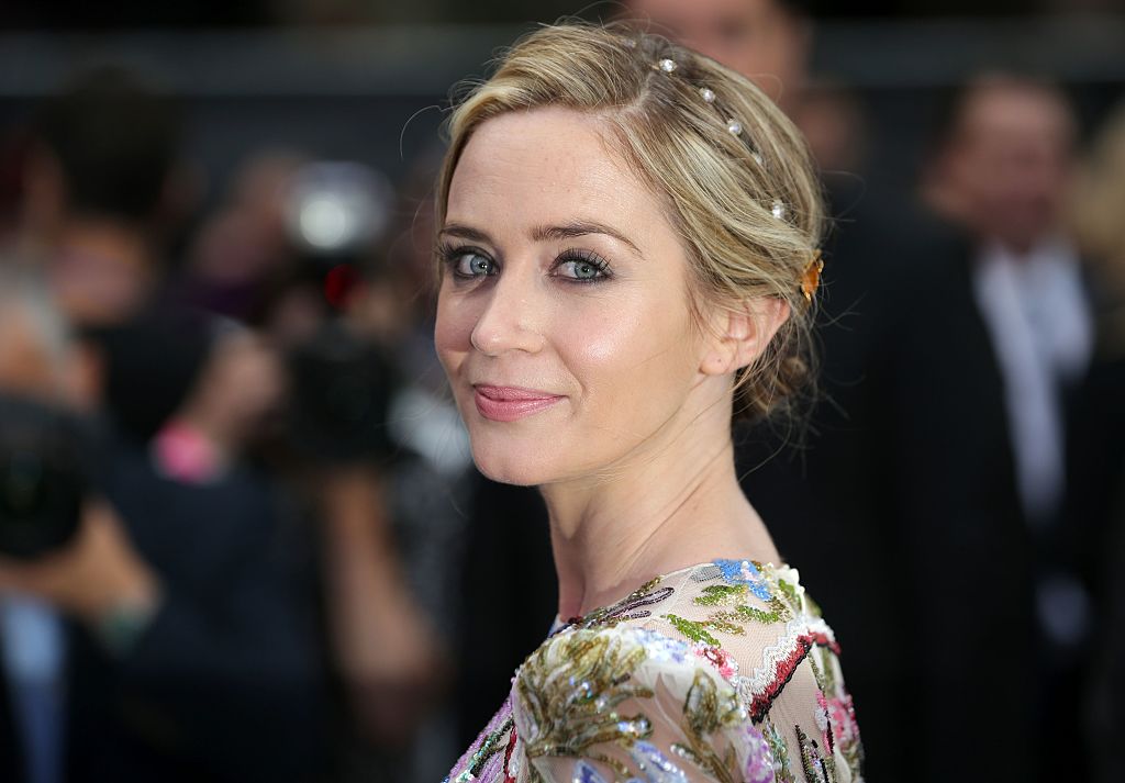 British actress Emily Blunt poses for photographers
