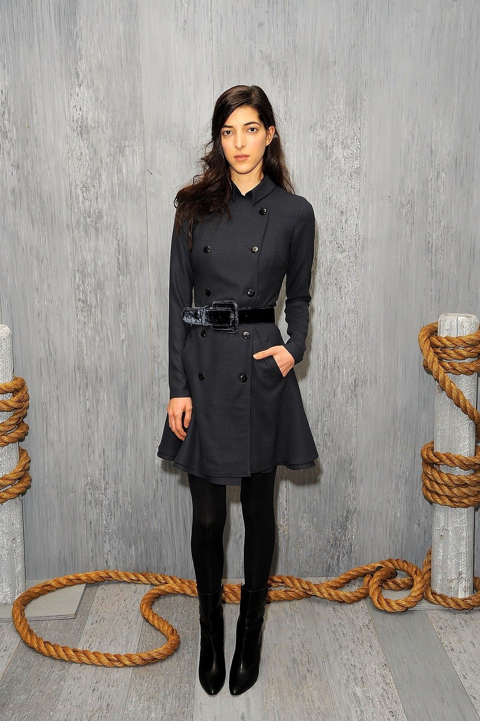 A model poses at the HANLEY MELLON Fall/Winter 2015 Collection Presentation