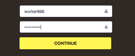 Screenshot of the Snapchat login