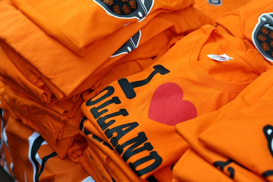 Orange Shirts at a Souvenir-Shop in Amsterdam