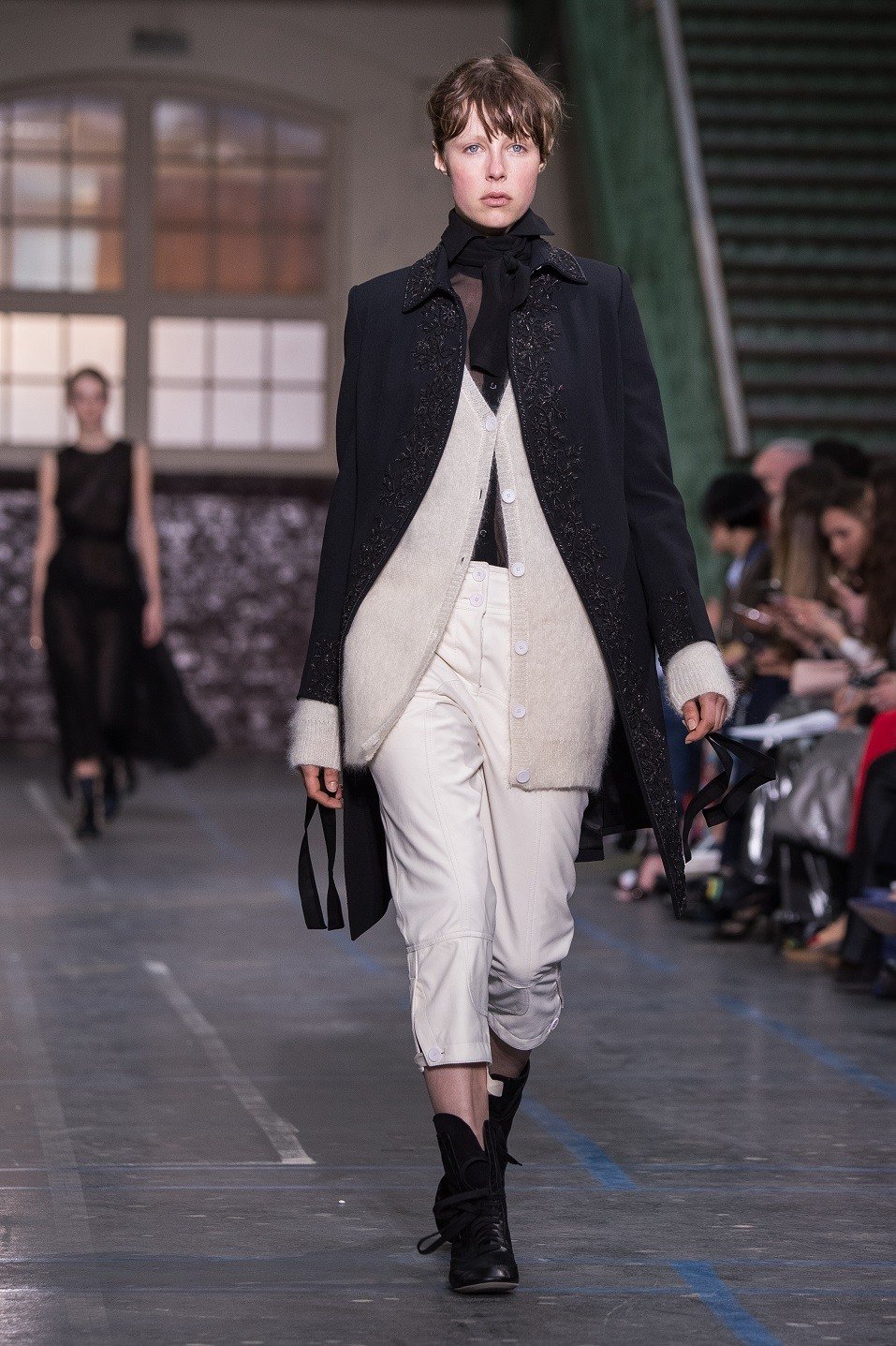 Model Edie Campbell walks the runway during the John Galliano show as part of the Paris Fashion Week