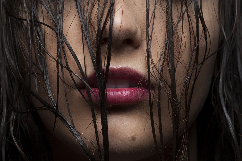 Cropped beauty close-up of lower half of a Caucasian woman's face
