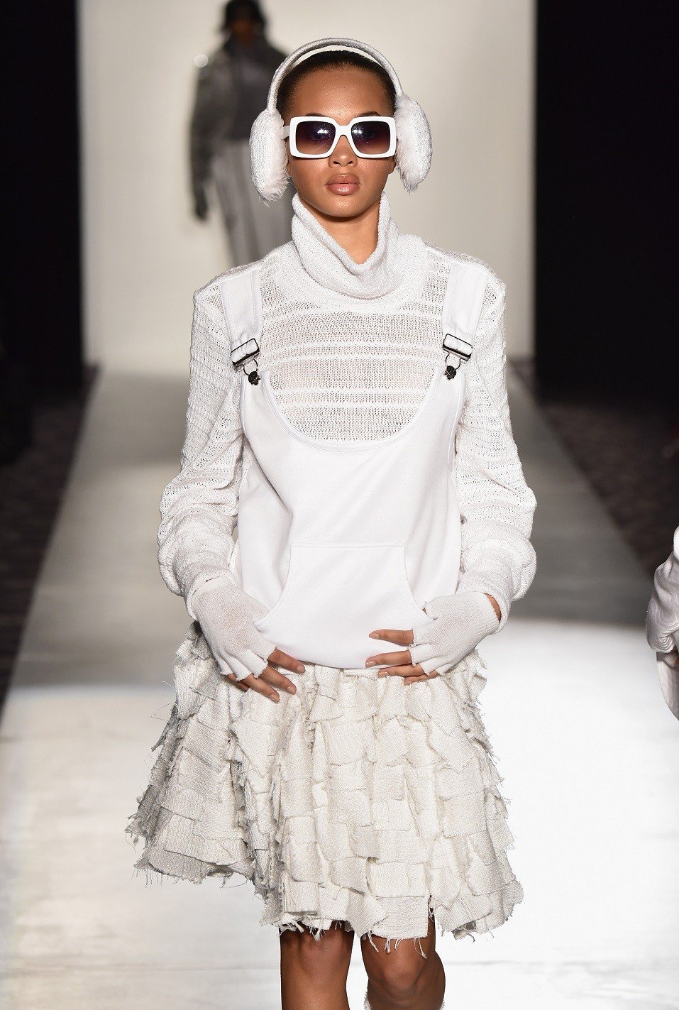 A model walks the runway at the Designers' Collective runway show featuring Ayasa Afi