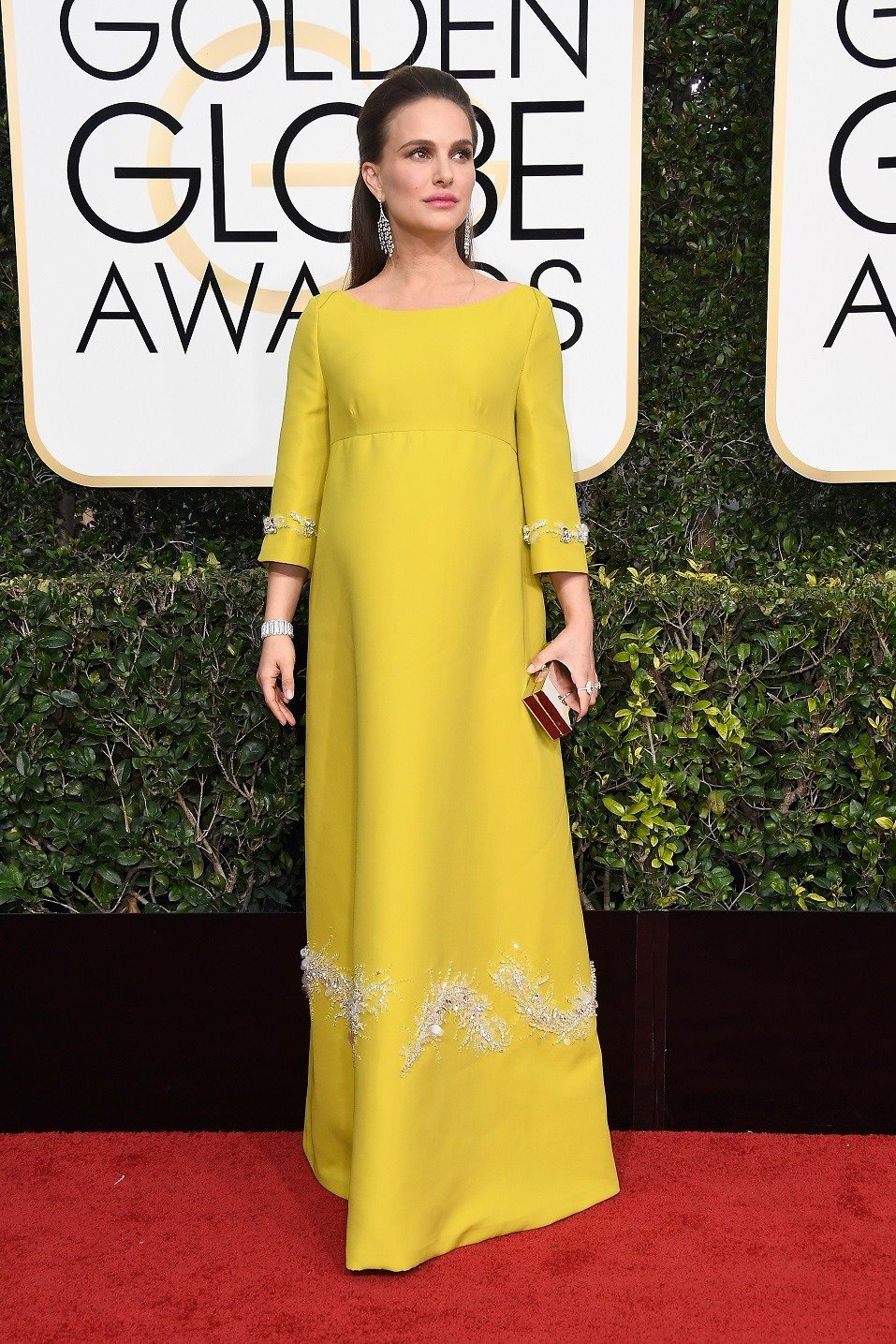 Actress Natalie Portman attends the 74th Annual Golden Globe Awards at The Beverly Hilton Hotel